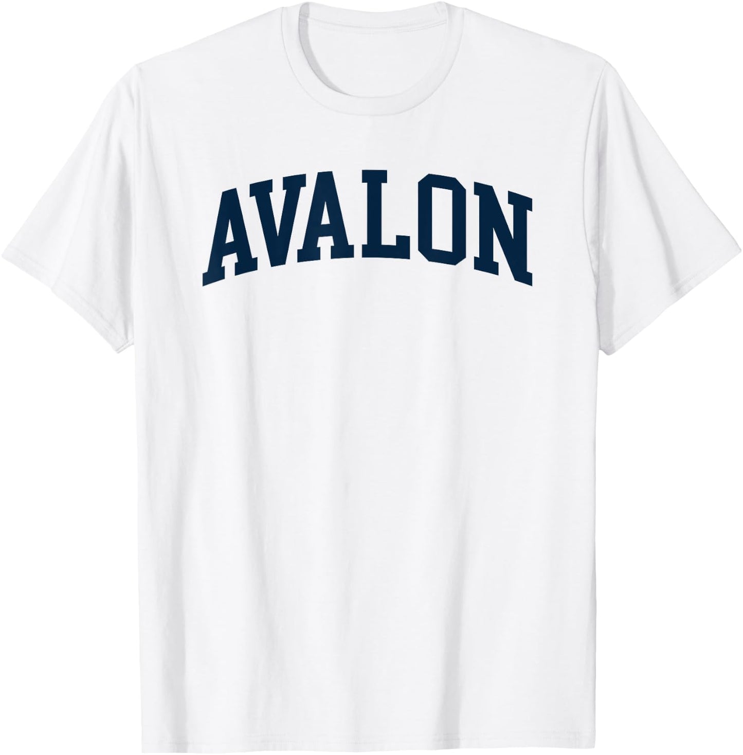 Avalon New Jersey Retro Preppy Throwback T-Shirt - T-Shirt | White