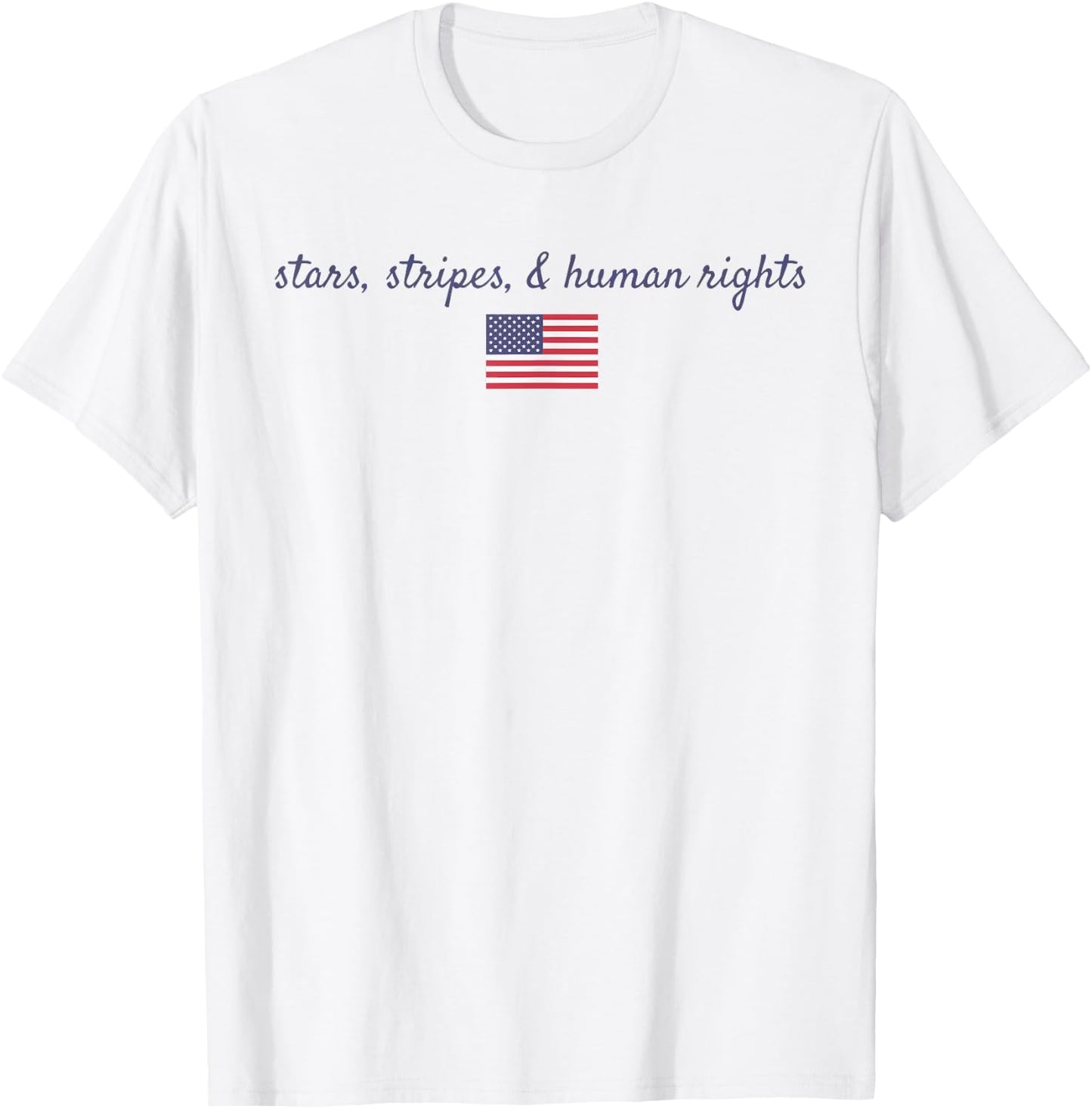 Stars, Stripes And Human Rights T-Shirt - T-Shirt | White