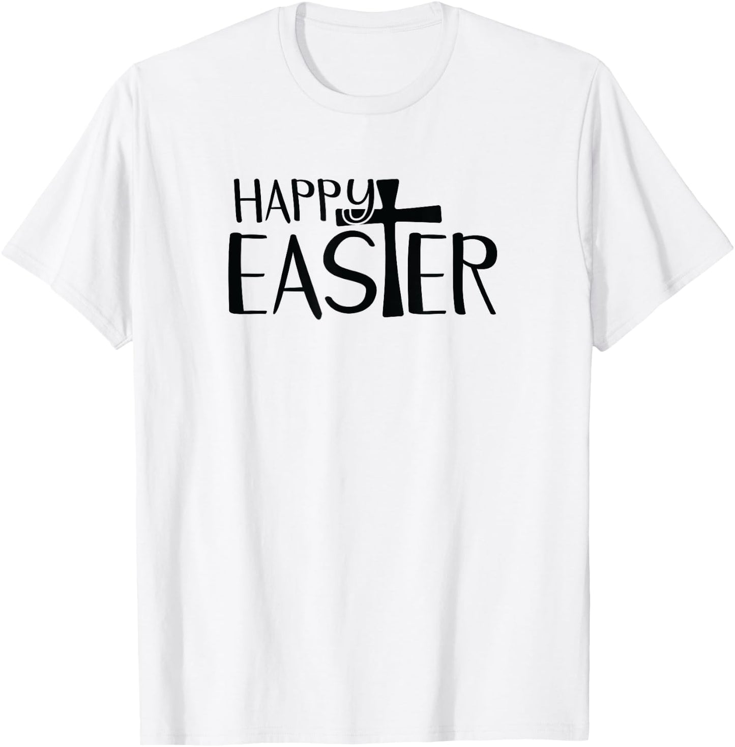 Easter Shirt Women Cross Happy Easter Christians T-Shirt - T-Shirt | White