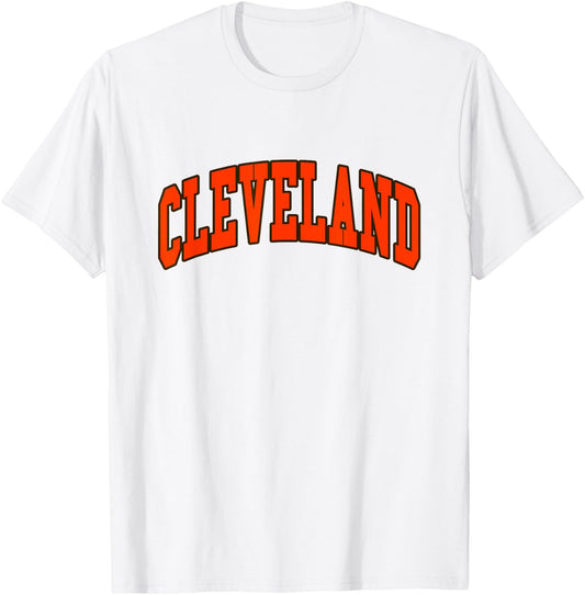 CLEVELAND - Throwback Design - Classic T-Shirt - T-Shirt | White