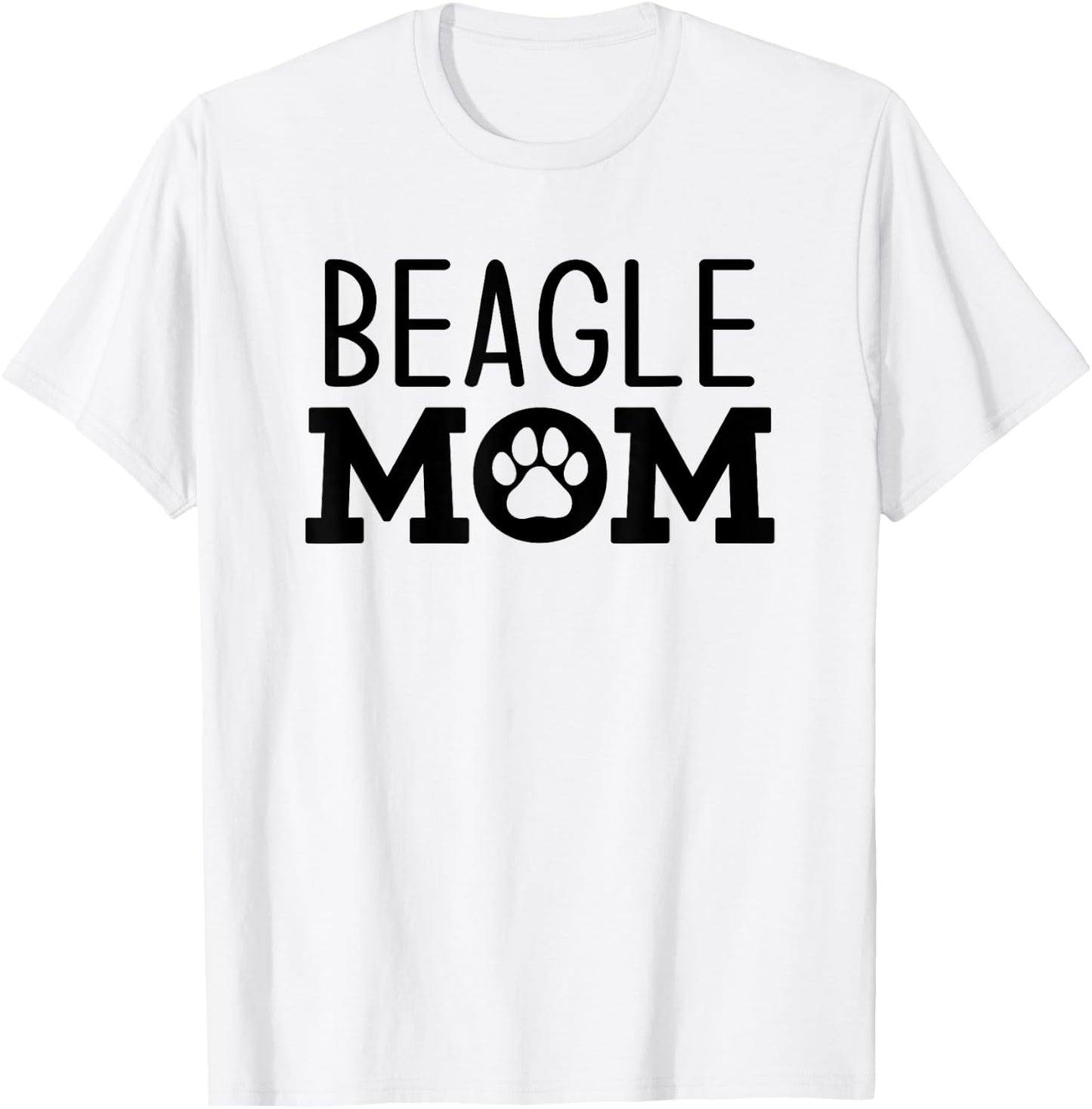 Funny Beagle Mom Dog Paw Puppy Retro Men Women T-Shirt - T-Shirt | White