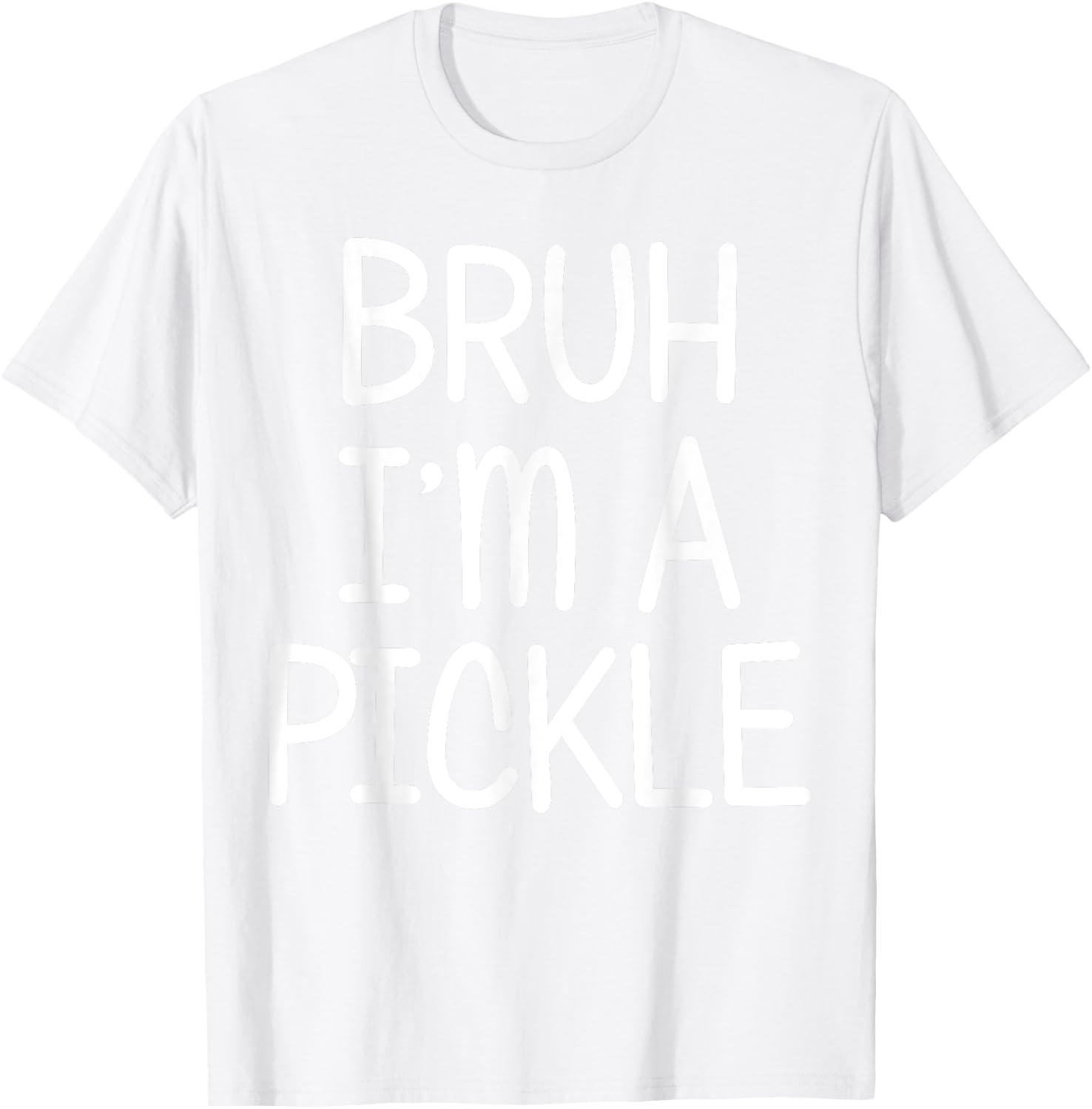 Pretend I'm A Pickle Funny Lazy Halloween Costume Party T-Shirt - T-Shirt | White