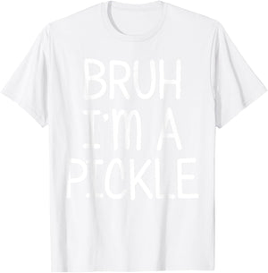 Pretend I'm A Pickle Funny Lazy Halloween Costume Party T-Shirt - T-Shirt | White