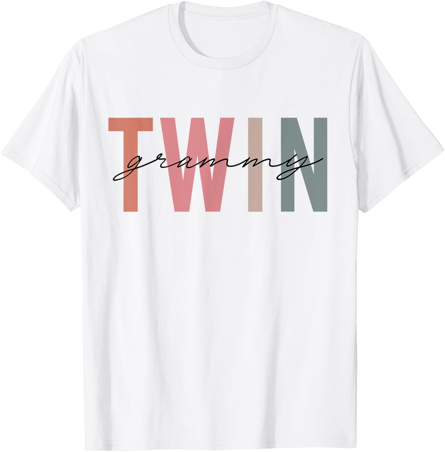 Cute Twin Grammy Grandma T-Shirt - T-Shirt | White