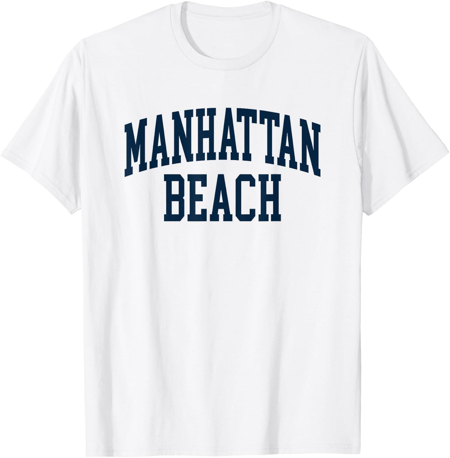Manhattan Beach New York Souvenir Retro Preppy Throwback T-Shirt - T-Shirt | White