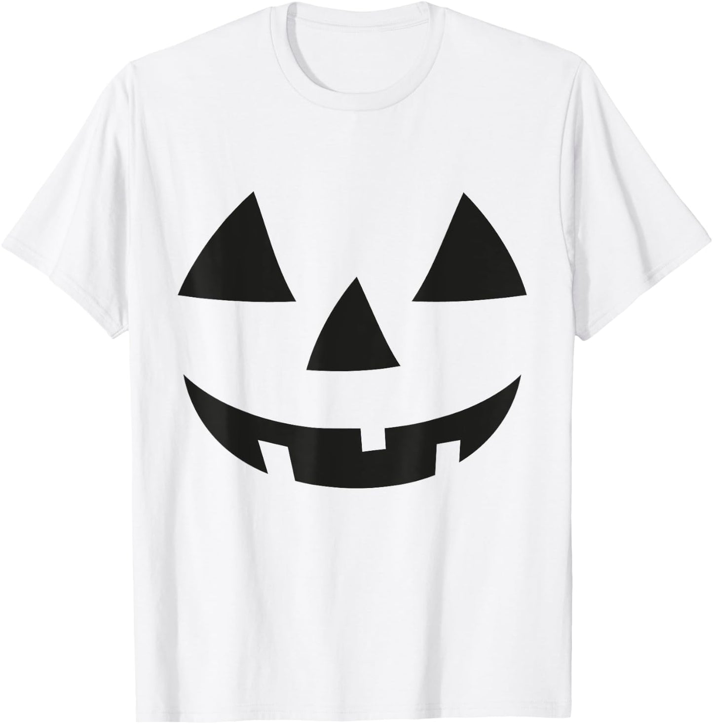 Pumpkin Face Shirt Jack o lantern Face Halloween T-Shirt - T-Shirt | White