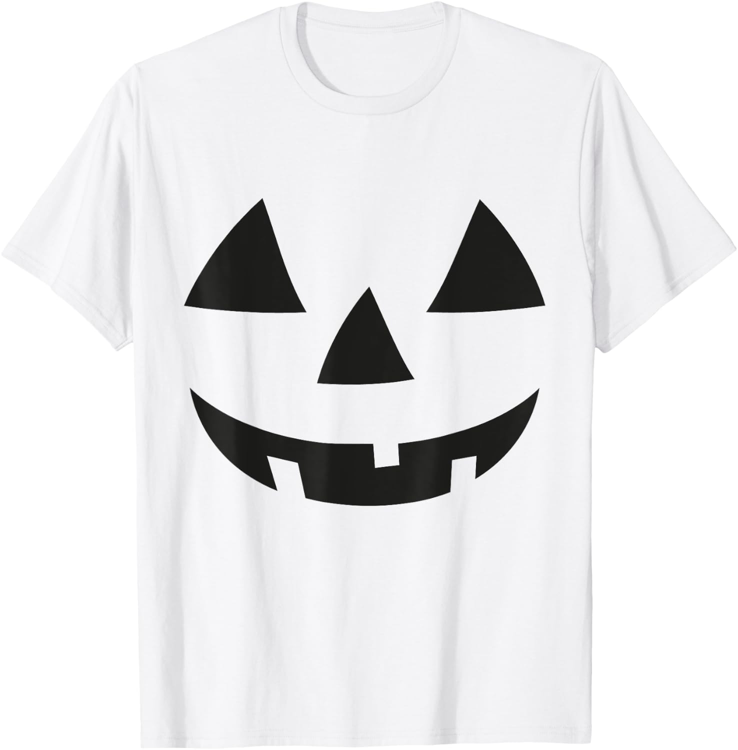 Pumpkin Face Shirt Jack o lantern Face Halloween T-Shirt - T-Shirt | White