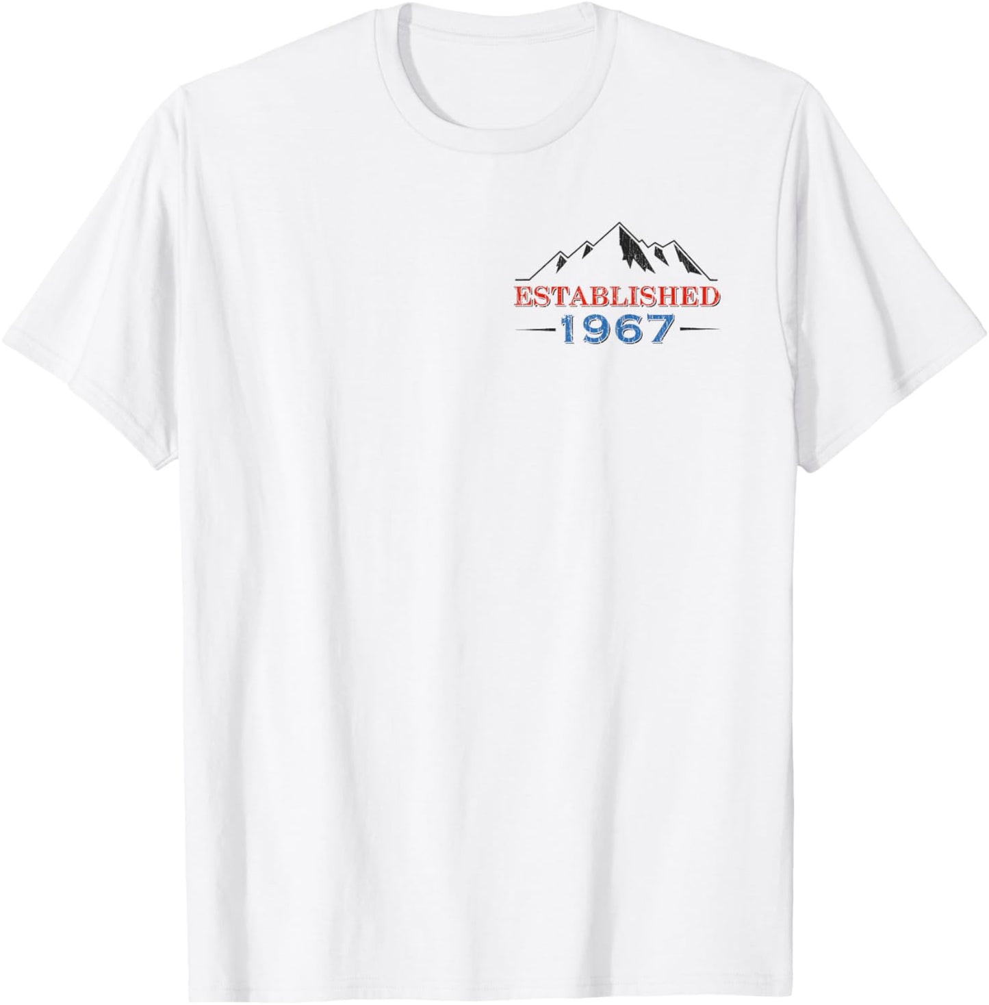 Father Figure Established 1967 Funny Retro Dad Style T-Shirt - T-Shirt | White