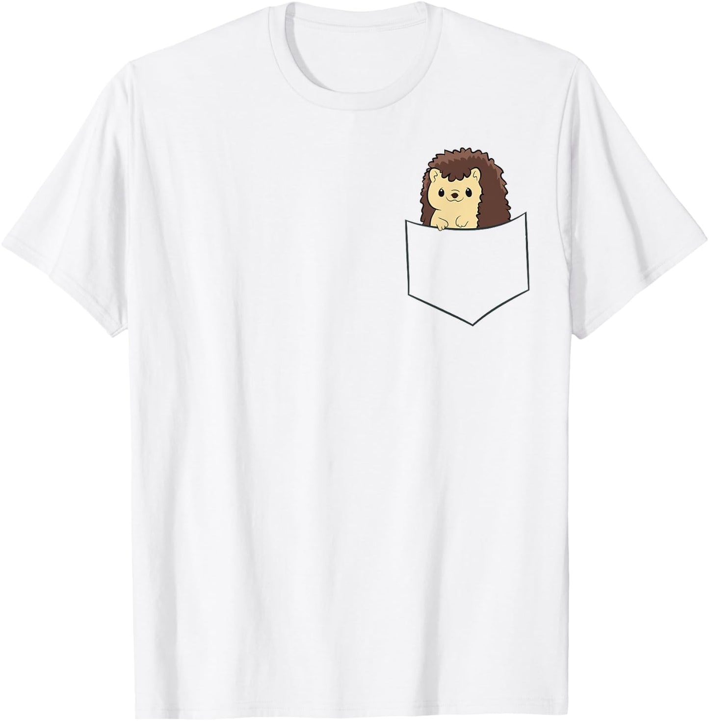 Cute Baby Hedgehog In The Pocket Hedgehogs T-Shirt - T-Shirt | White