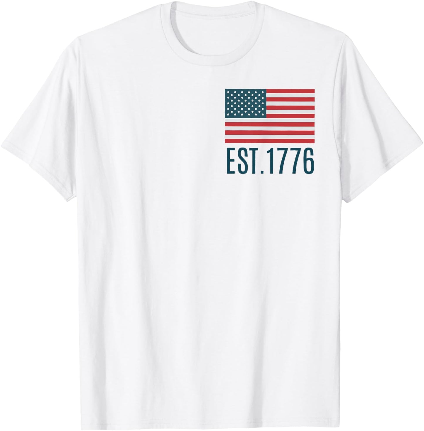 (2sided Front+Back) Land of the free because of the brave T-Shirt - T-Shirt | White