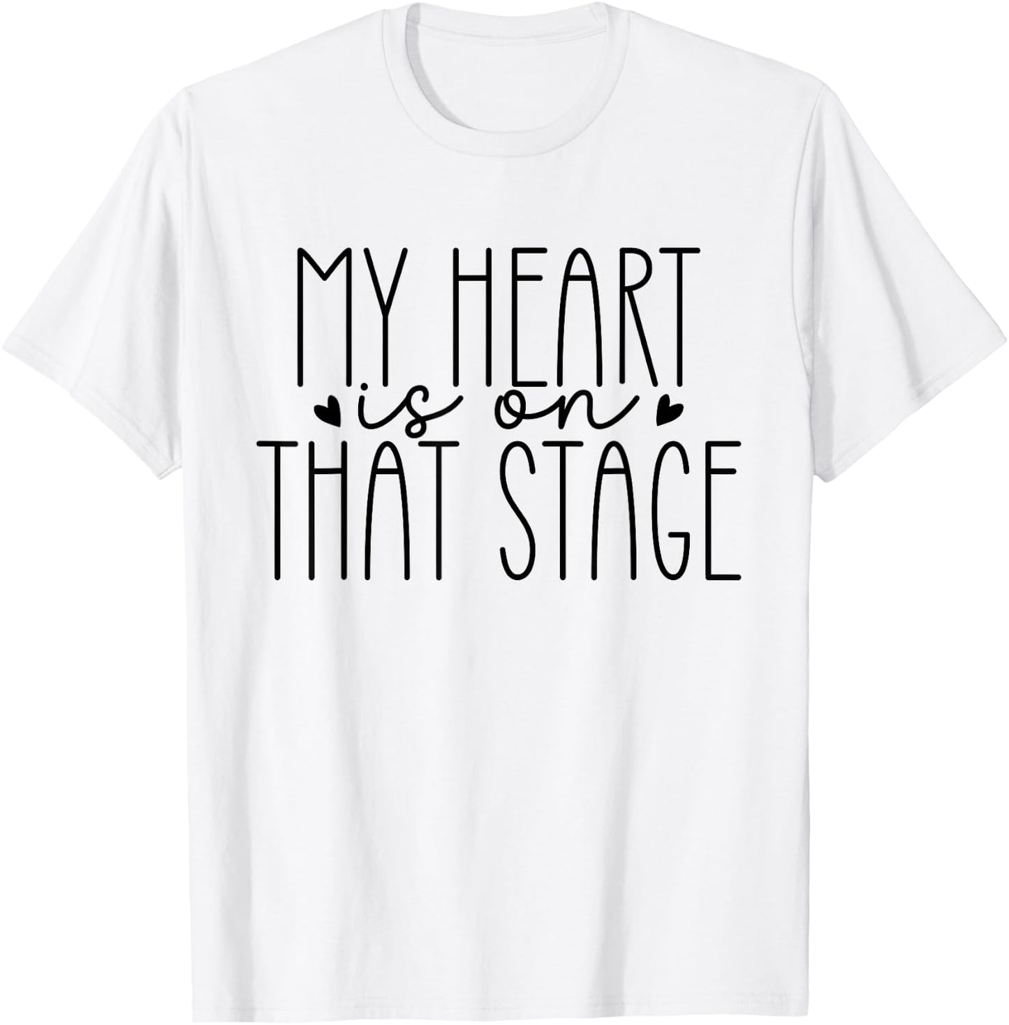 Retro Dance Mom My Heart Is On That Stage Dance Recital T-Shirt - T-Shirt | White