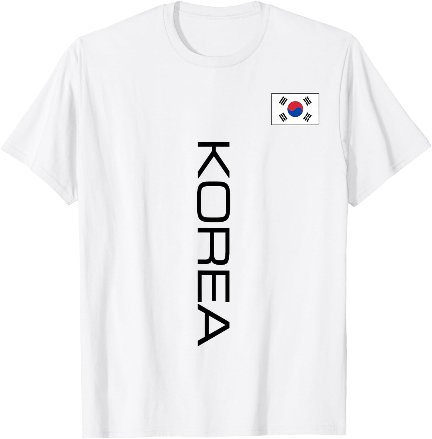 South Korea Flag Sports Athletic Jersey Vertical Style T-Shirt - T-Shirt | White
