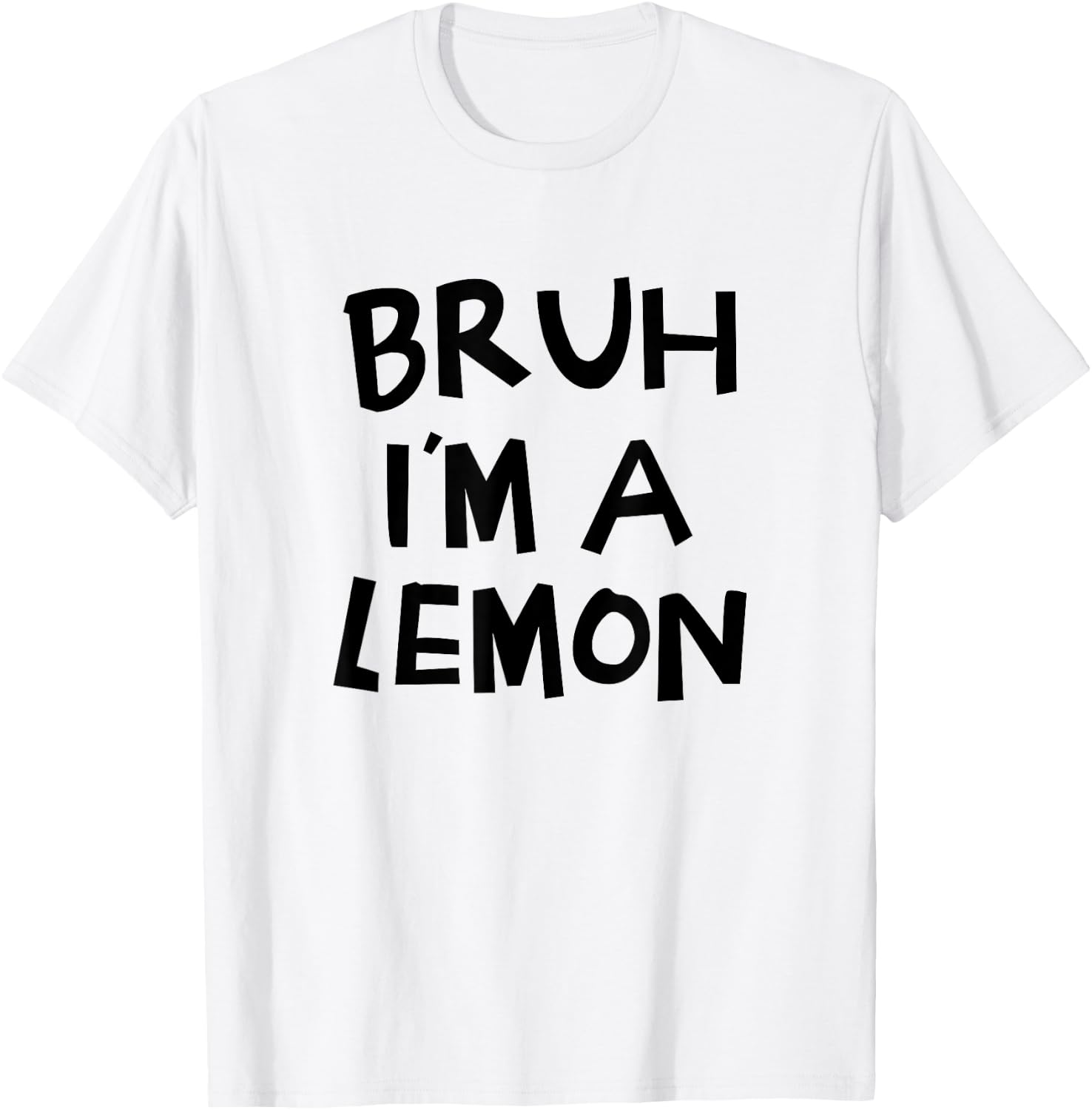 Bruh I'm A Lemon Funny Halloween Costume Men Women Boy Girl T-Shirt - T-Shirt | White