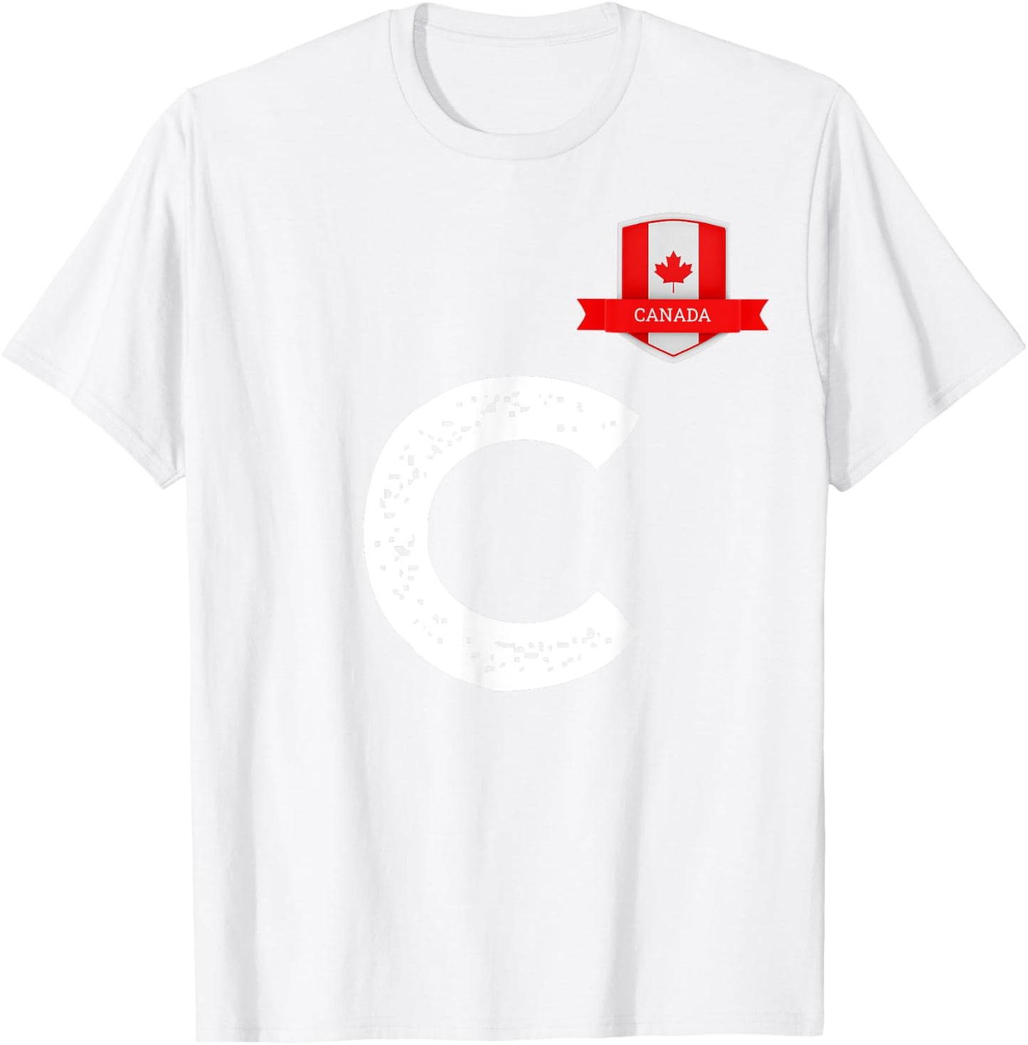 Canada Human-Flag Letter C Canadian T-Shirt - T-Shirt | White
