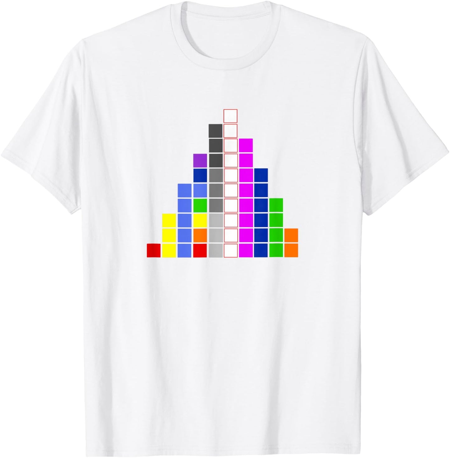 Color Number Squares T-Shirt - T-Shirt | White