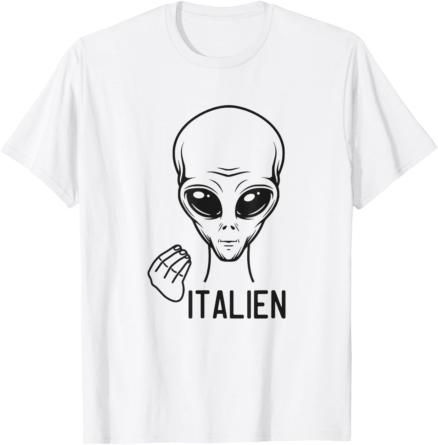 Italien Funny Meme Dad Joke Italian Alien UFO T-Shirt - T-Shirt | White