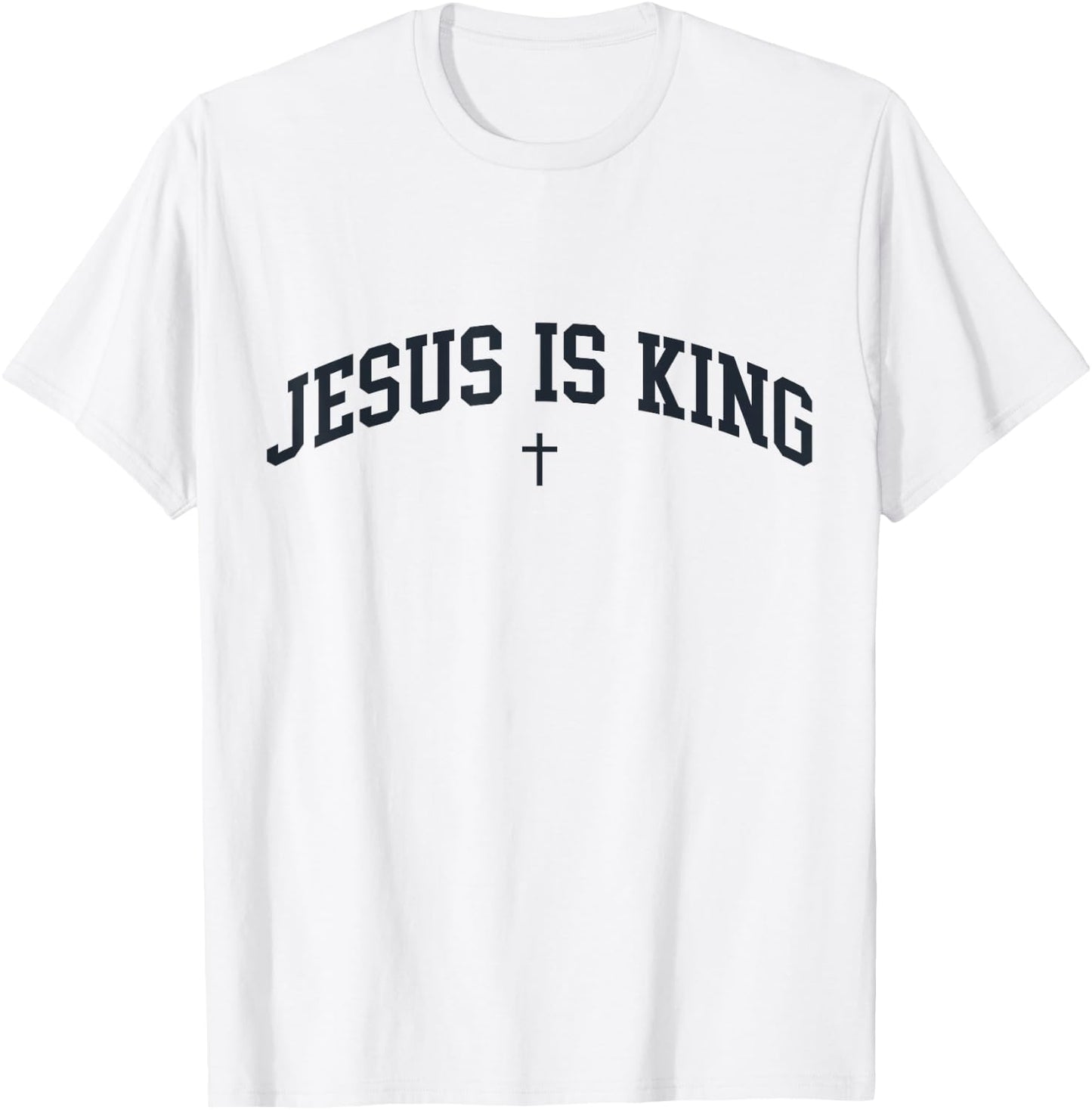Jesus is King Trendy Preppy Aesthetic Christian Bible T-Shirt - T-Shirt | White