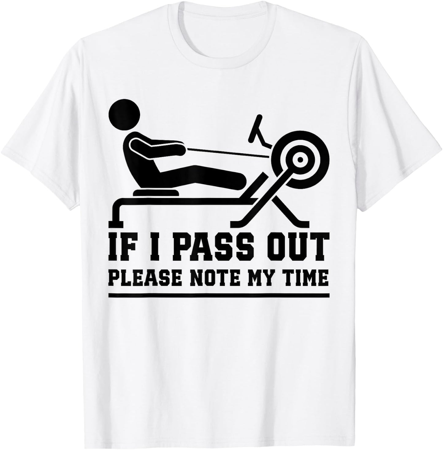 Funny Rowing Machine Workout for Fitness Exercise Training T-Shirt - T-Shirt | White