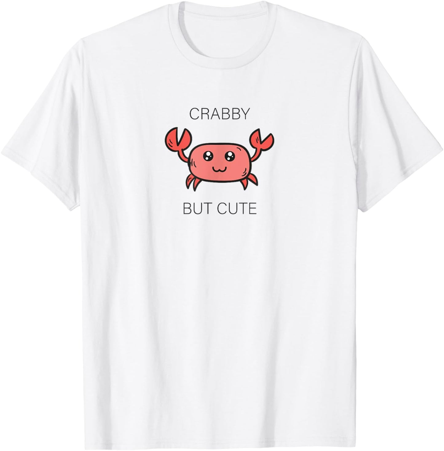 Crabby but cute beach tropical ocean cartoon T-Shirt - T-Shirt | White