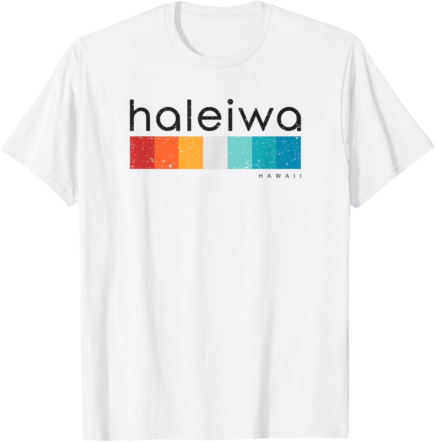 Vintage Haleiwa Hawaii Retro Design T-Shirt - T-Shirt | White