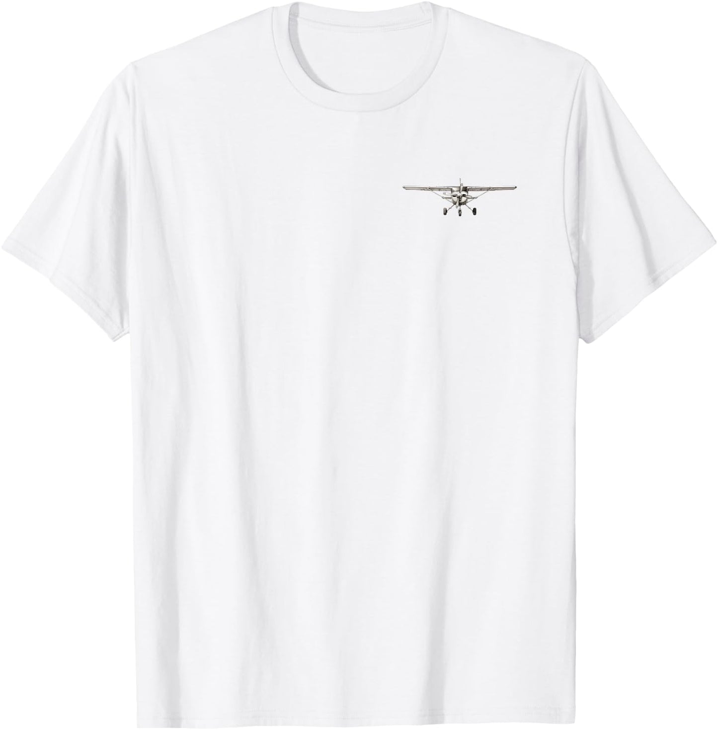 Pilot C172 Flying Airplane Mode On (2-Sided) T-Shirt - T-Shirt | White