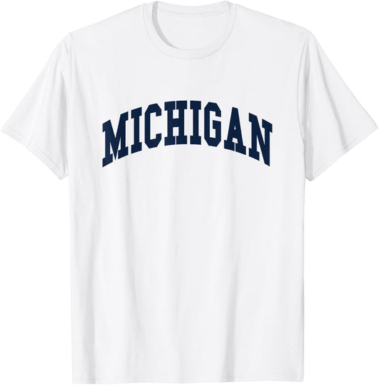 Michigan - Throwback Design - Classic T-Shirt - T-Shirt | White