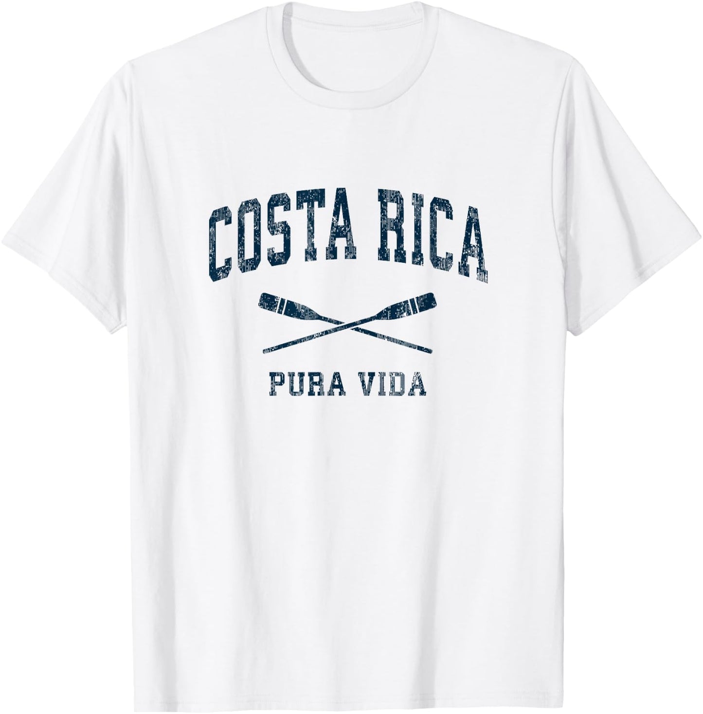 Costa Rica Costa Rica Vintage Nautical Paddles Sports Oars T-Shirt - T-Shirt | White
