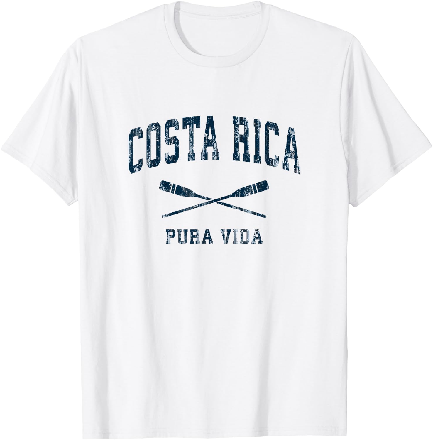 Costa Rica Costa Rica Vintage Nautical Paddles Sports Oars T-Shirt - T-Shirt | White