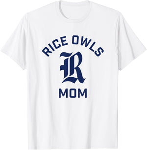 Rice University Owls Arched Mom T-Shirt - T-Shirt | White