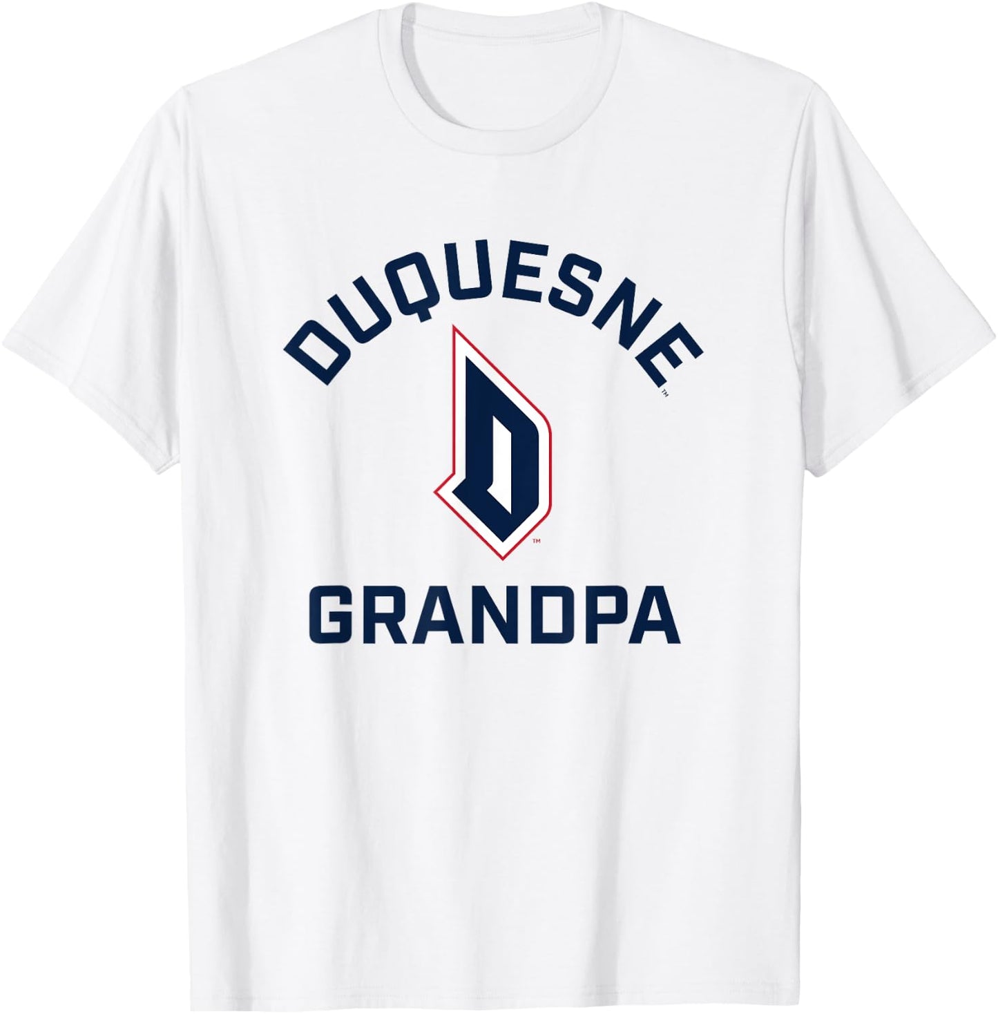 Duquesne University Dukes Arched Grandpa T-Shirt - T-Shirt | White