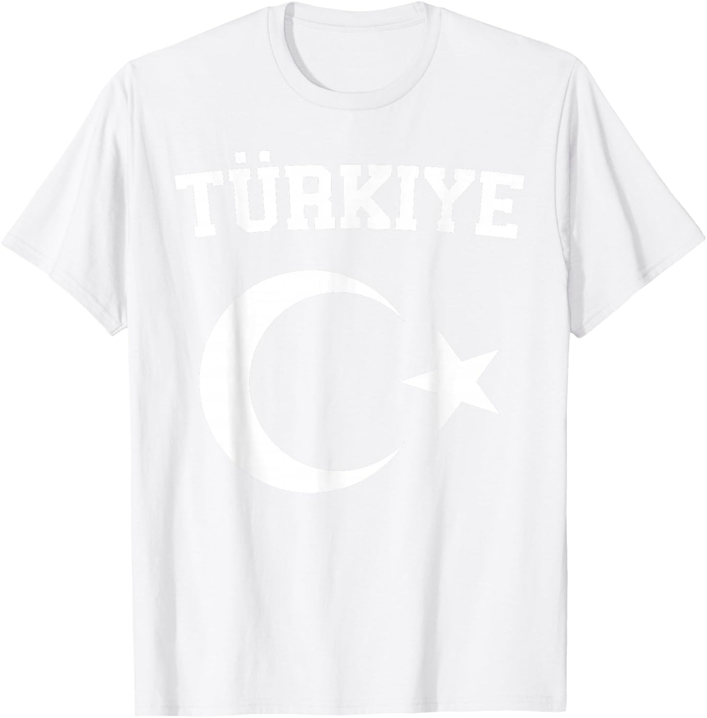 Turkish Flag Türkiye Bayragi Crescent Moon And Star Turkey T-Shirt - T-Shirt | White