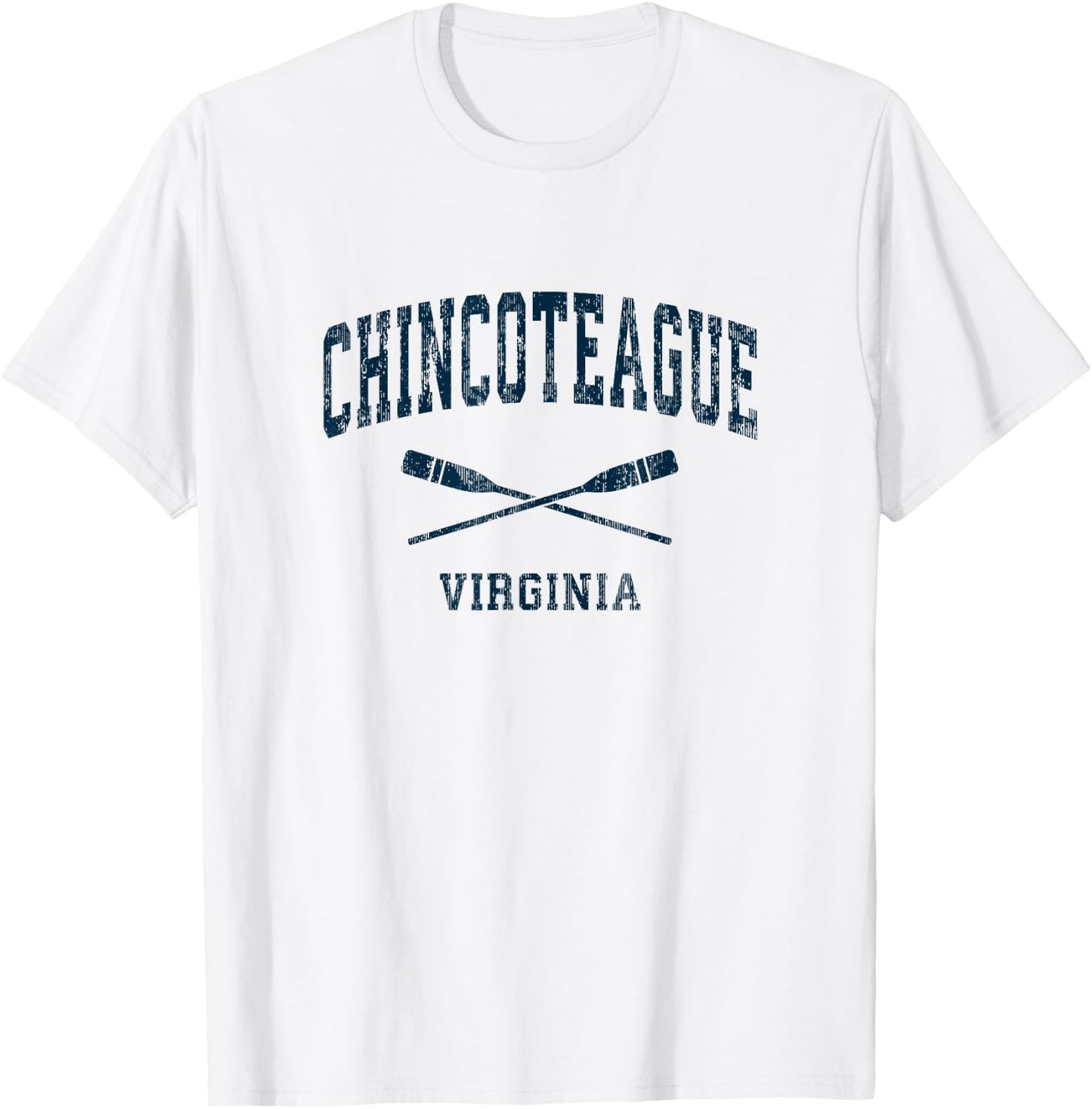 Chincoteague Virginia Vintage Nautical Paddles Sports Oars T-Shirt - T-Shirt | White