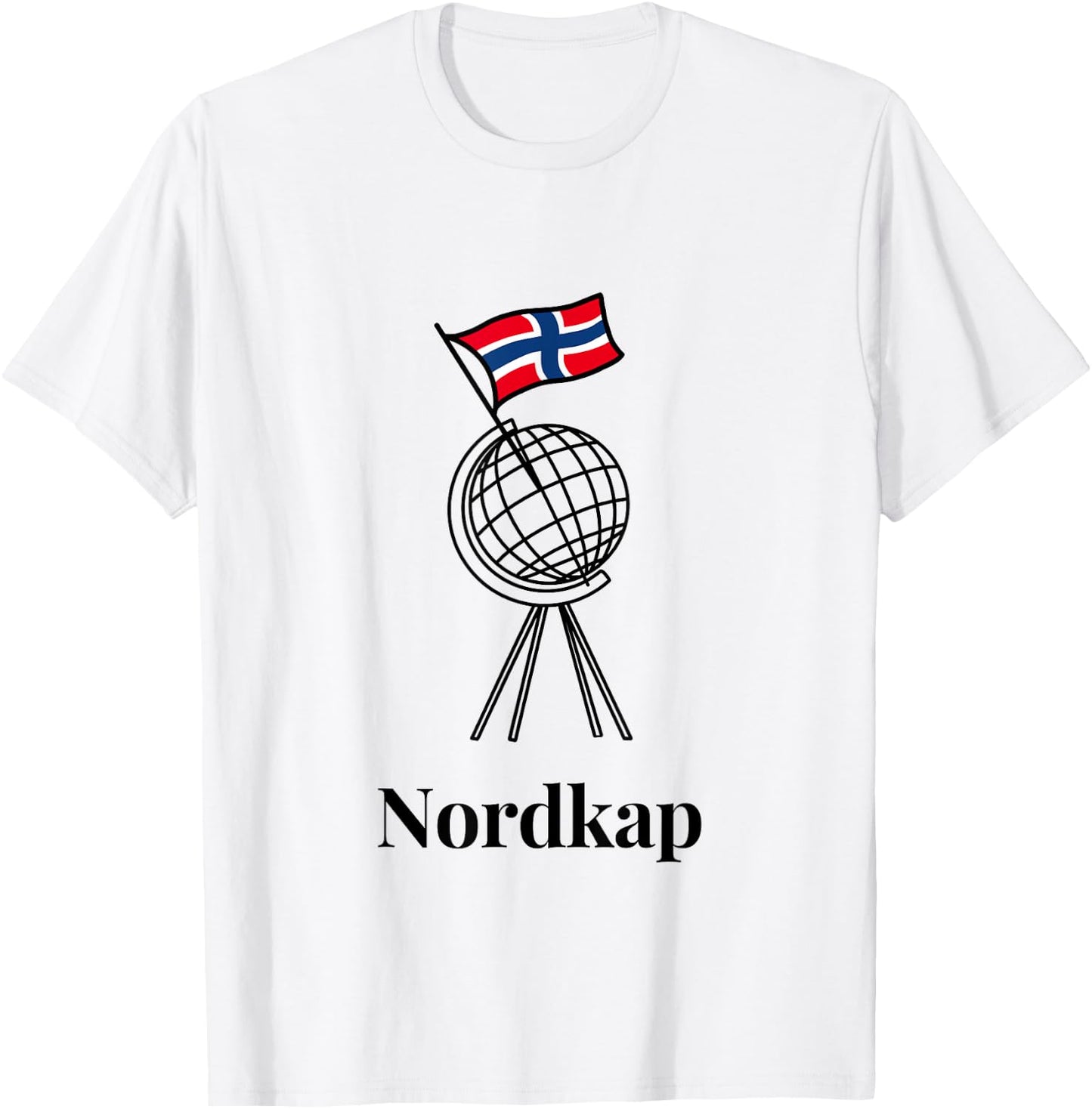 North Cape Norway Flag T-Shirt - T-Shirt | White