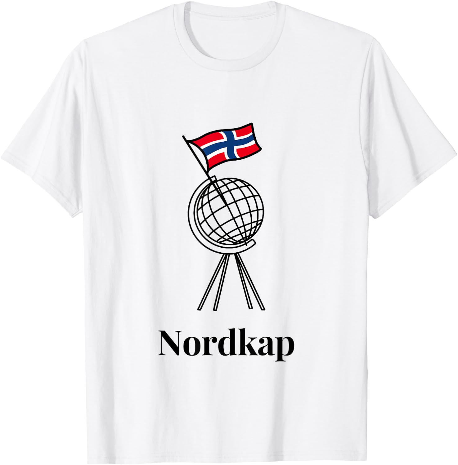 North Cape Norway Flag T-Shirt - T-Shirt | White