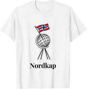 North Cape Norway Flag T-Shirt - T-Shirt | White