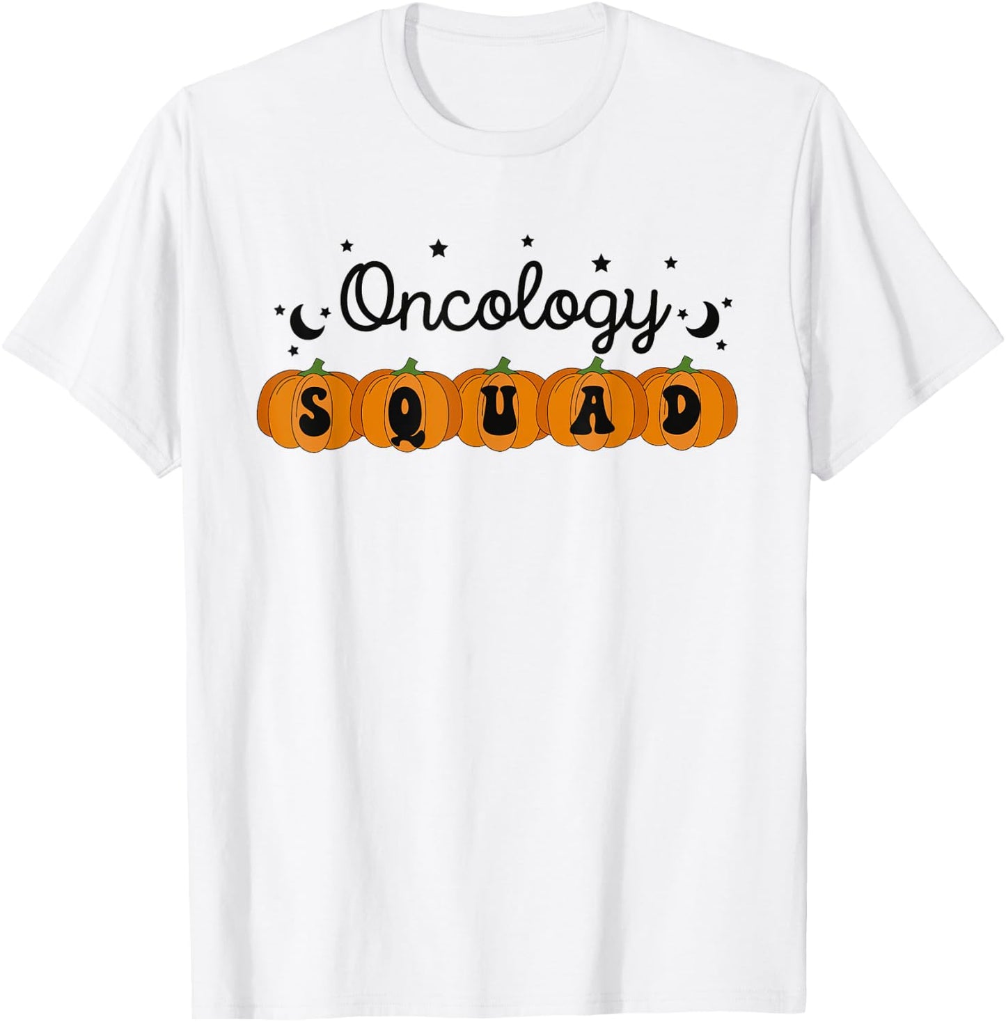 Halloween Oncology Nurse Pumpkin Oncology Squad Cancer Nurse T-Shirt - T-Shirt | White