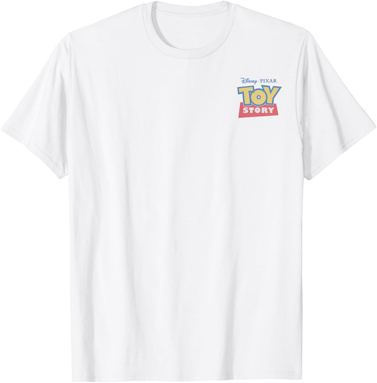 Disney Pixar Toy Story Left Chest Logo Front & Back T-Shirt - T-Shirt | White