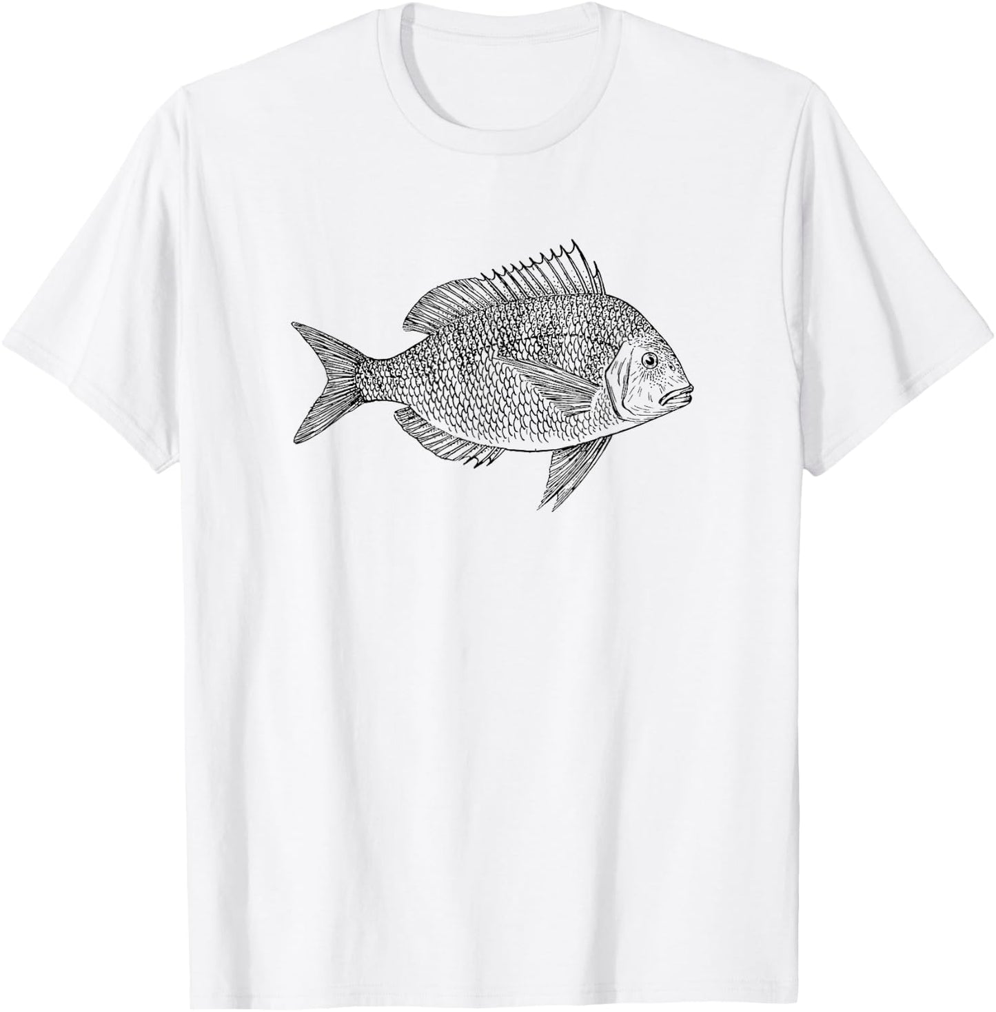 Fisherman Gift Scup Fish T-Shirt - T-Shirt | White