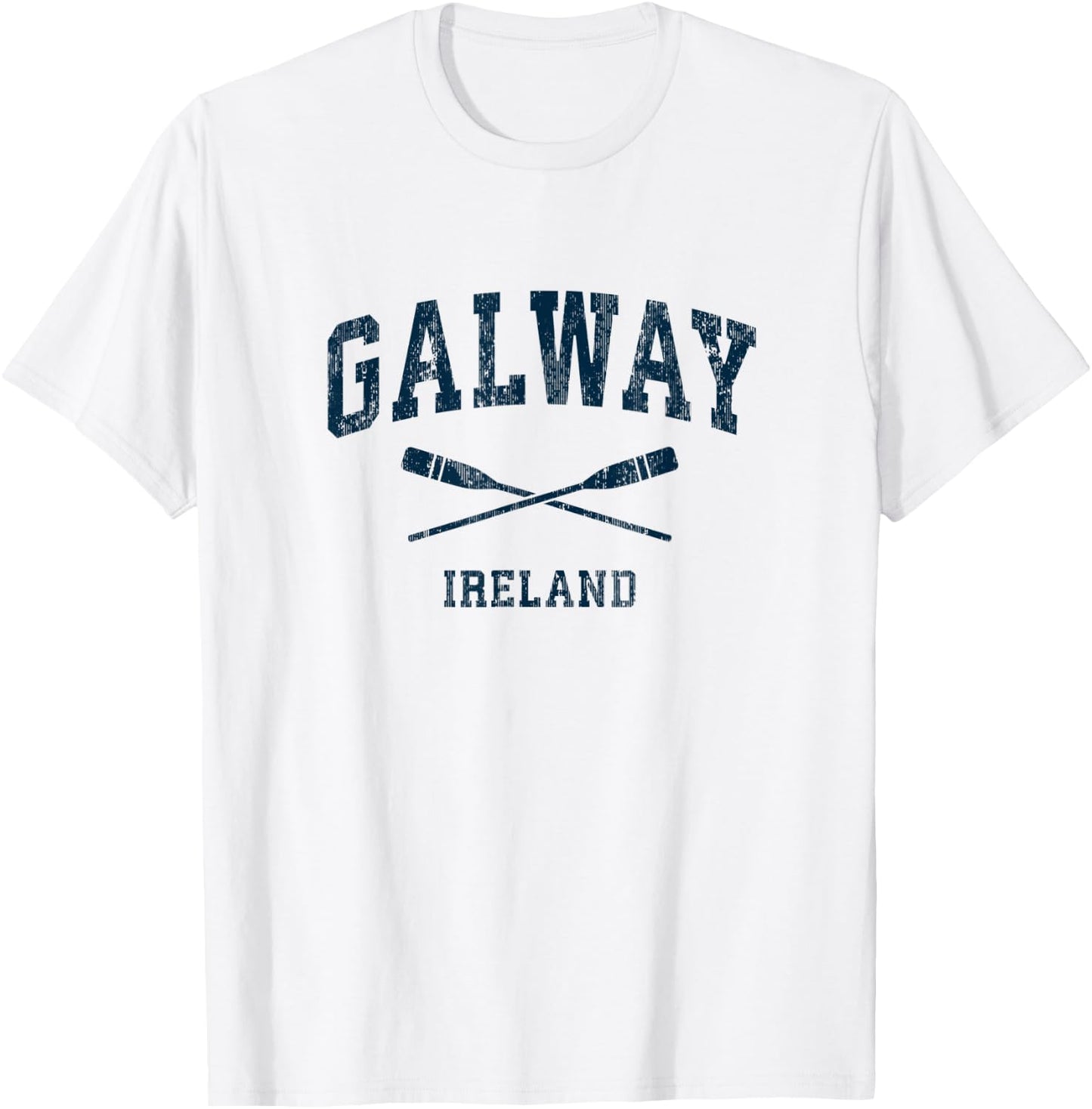 Galway Ireland Vintage Nautical Paddles Sports Oars T-Shirt - T-Shirt | White