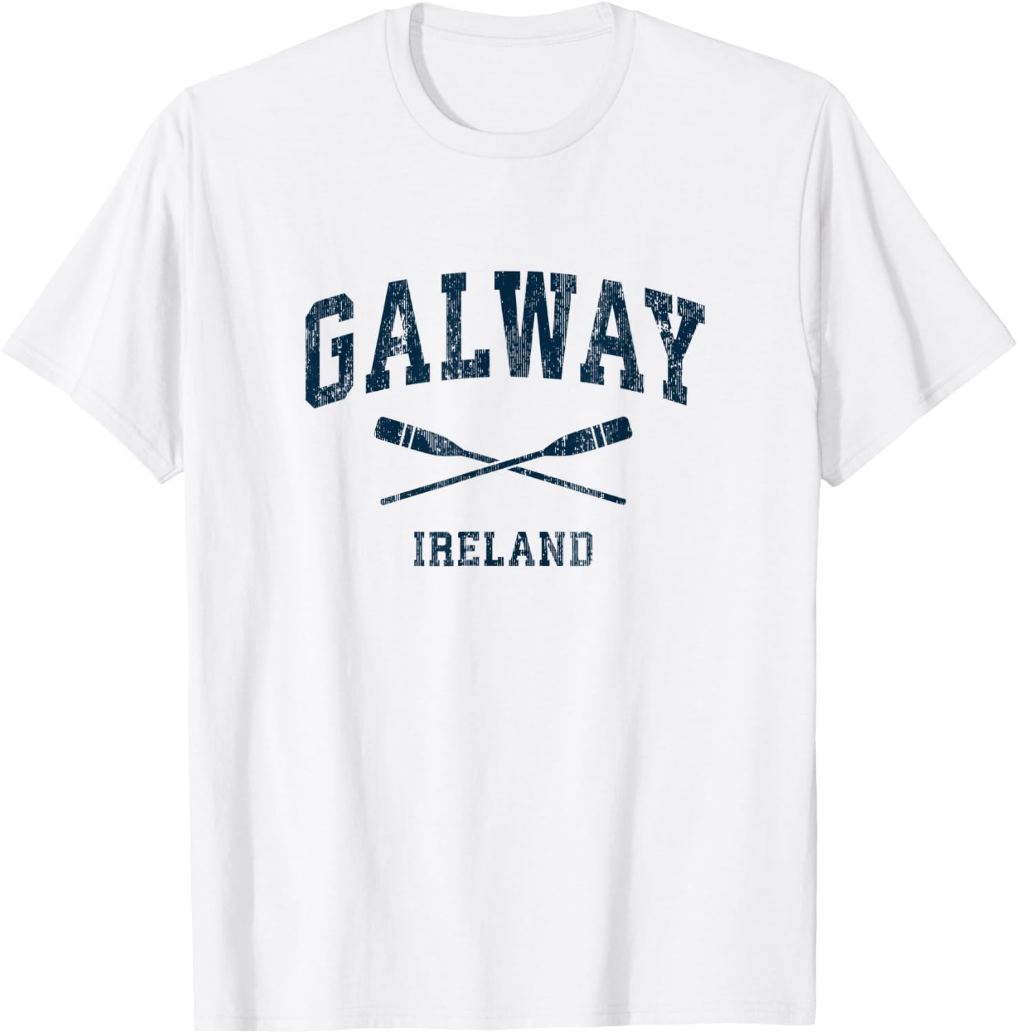 Galway Ireland Vintage Nautical Paddles Sports Oars T-Shirt - T-Shirt | White