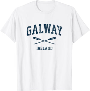 Galway Ireland Vintage Nautical Paddles Sports Oars T-Shirt - T-Shirt | White