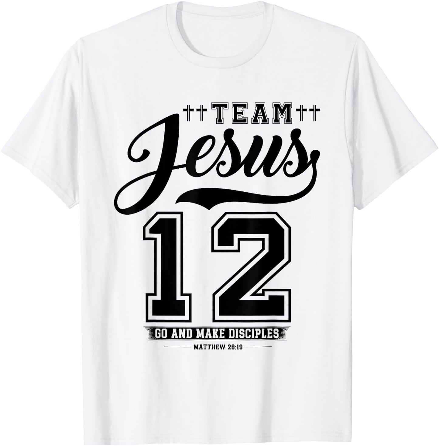 Jesus Baseball Team Jesus Christian Matthew 28:19 Verse T-Shirt - T-Shirt | White