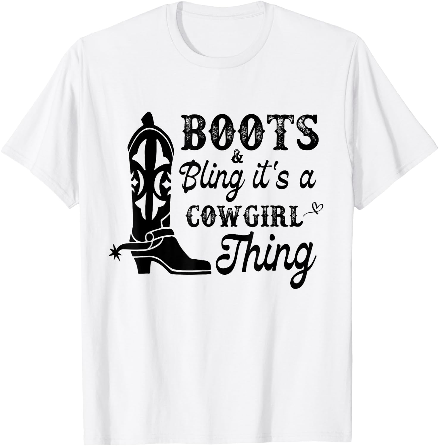 Cowgirl & Boots Bling Its A Cowgirl Thing Horseback Riding T-Shirt - T-Shirt | White