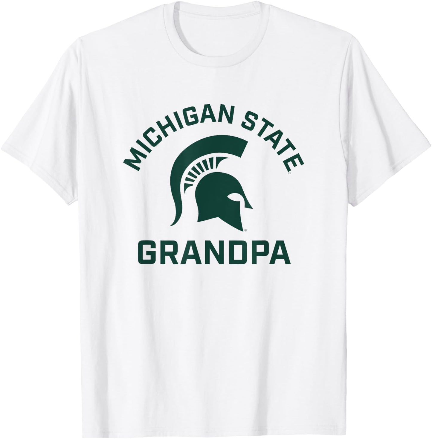 Michigan State MSU Spartans Arched Grandpa T-Shirt - T-Shirt | White