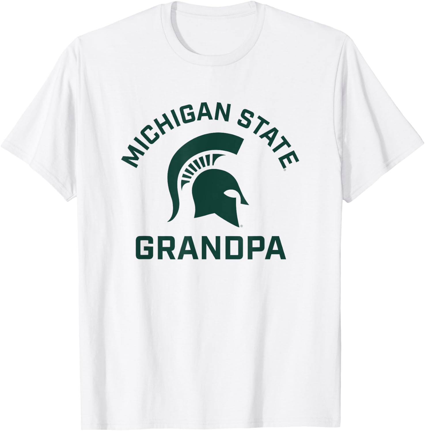 Michigan State MSU Spartans Arched Grandpa T-Shirt - T-Shirt | White