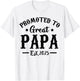 Promoted To Great Papa Est 2025 Dad T-Shirt - T-Shirt | White