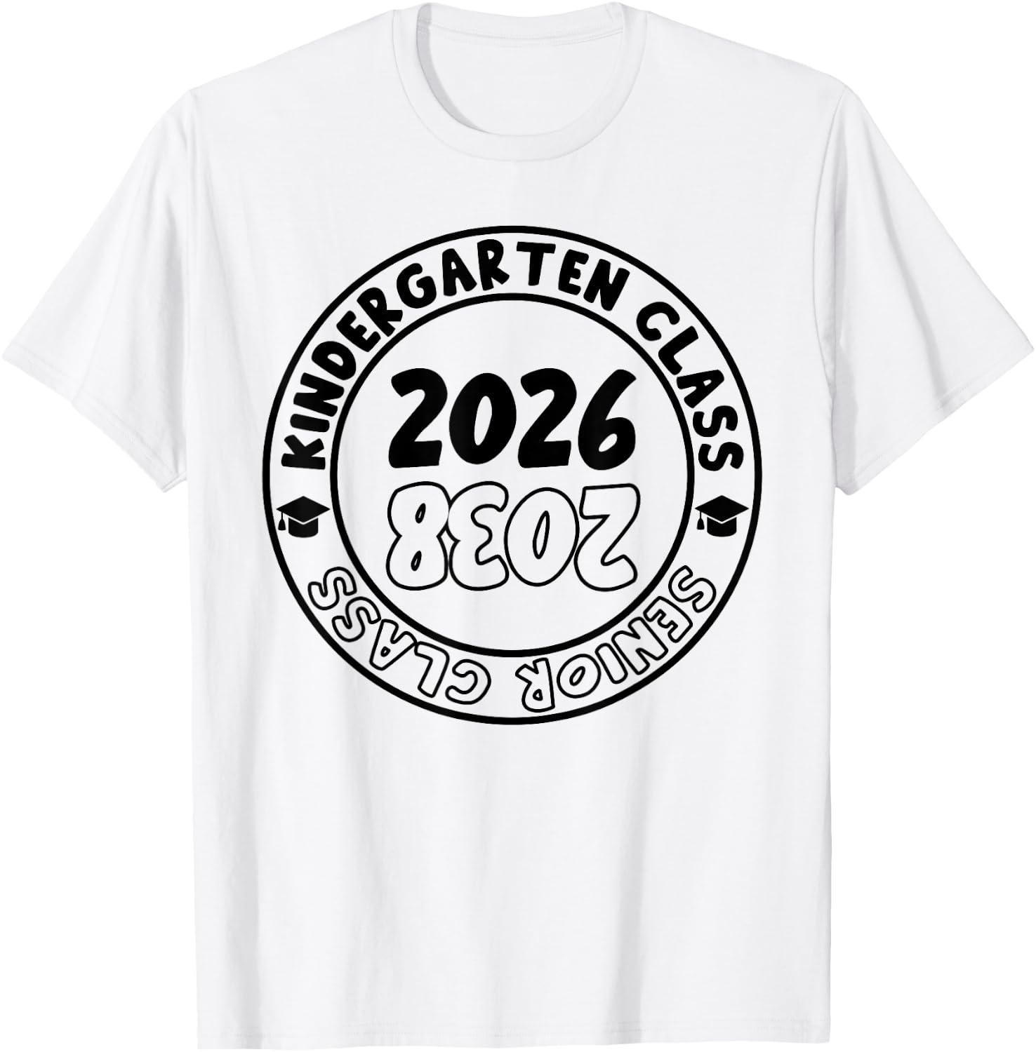 Kindergarten Graduation Class Of 2026 Senior Class of 2038 T-Shirt - T-Shirt | White