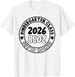 Kindergarten Graduation Class Of 2026 Senior Class of 2038 T-Shirt - T-Shirt | White