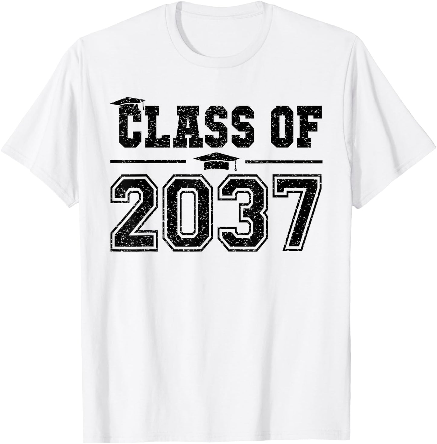 Class of 2037 Grow With Me Graduation First Day of School T-Shirt - T-Shirt | White