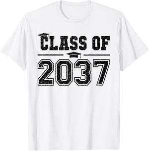Class of 2037 Grow With Me Graduation First Day of School T-Shirt - T-Shirt | White